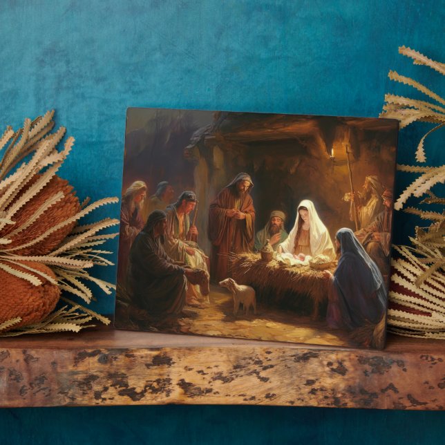 Spiritual Jesus Manger Plaque (Side)