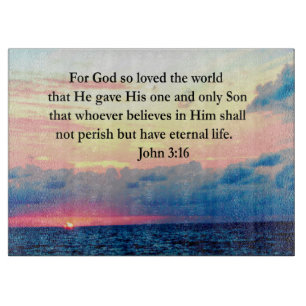 SPIRITUAL JOHN 3:16 PHOTO CUTTING BOARD