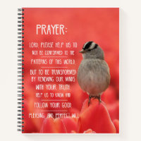 Spiritual Journey Notebook: Romans 12:2 Prayer