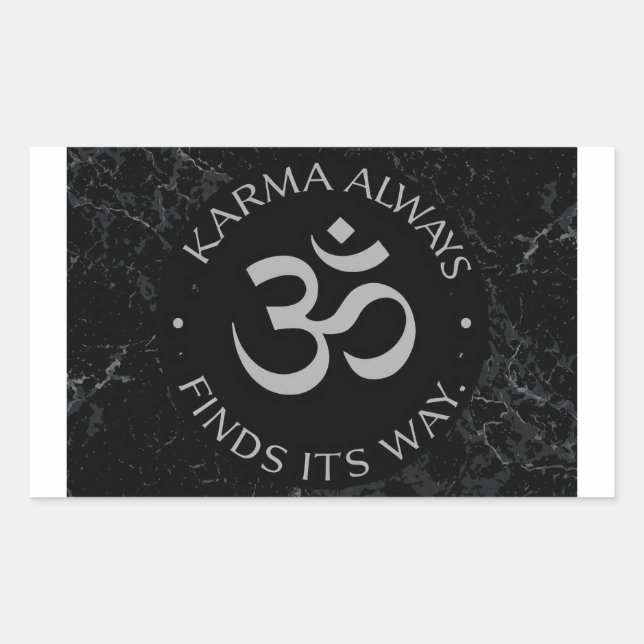 Spiritual Karma Om Design – Mindfulness Collection Sticker (Front)