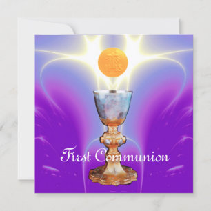SPIRITUAL LIGHT 1st Holy Communion / Christening Invitation