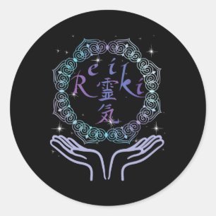 Spiritual Living Energy Healer Reiki Classic Round Sticker