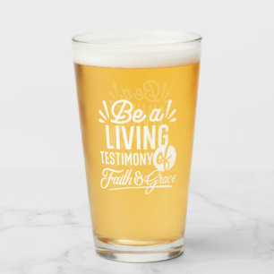 Spiritual Living Testimony Faith and Grace Quote Glass
