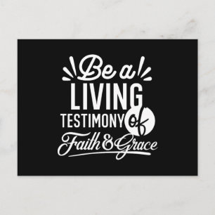 Spiritual Living Testimony Faith and Grace Quote Holiday Postcard