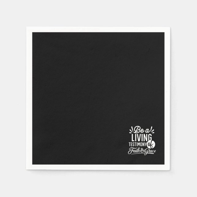 Spiritual Living Testimony Faith and Grace Quote Napkin (Front)