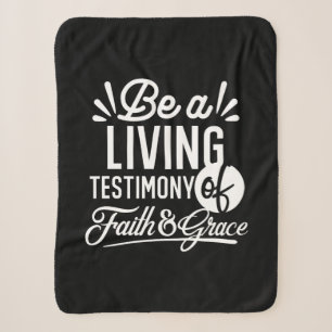 Spiritual Living Testimony Faith and Grace Quote Sherpa Blanket