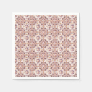 Spiritual Lotus Flower - Floral Mandala Pattern Napkin
