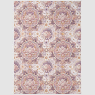 Spiritual Lotus Flower - Floral Mandala Pattern Tissue Paper