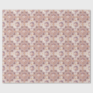 Spiritual Lotus Flower - Floral Mandala Pattern Wrapping Paper