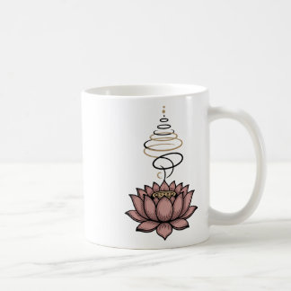 Spiritual Lotus Flower Unalome Zen Meditation Yoga Coffee Mug