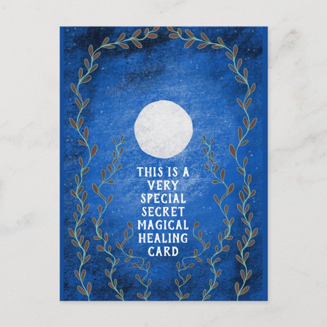 Spiritual magical secret night moon get well soon  postcard (Front)