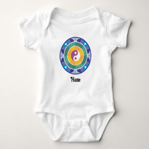 Spiritual Mandala Rainbow Colour Chinese Customize Baby Bodysuit