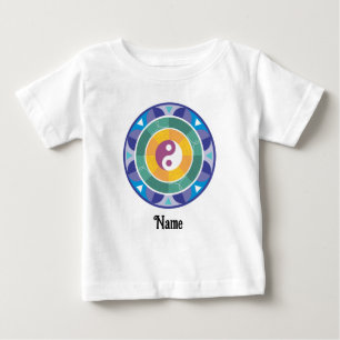 Spiritual Mandala Rainbow Colour Chinese Customize Baby T-Shirt