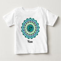 Spiritual Mandala Yoga Om Symbol Blue Customized