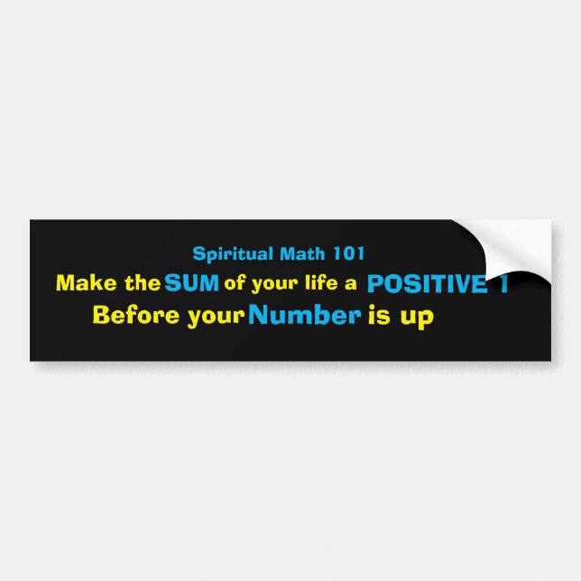 Spiritual Math 10124A-bumper sticker (Front)