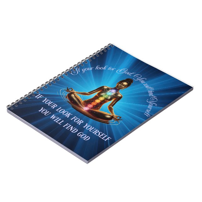 Spiritual Meditation Woman/Spiral Photo Notebook (Left Side)