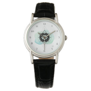 *~* Spiritual Moon Stars Lotus Sacred Geometry Watch