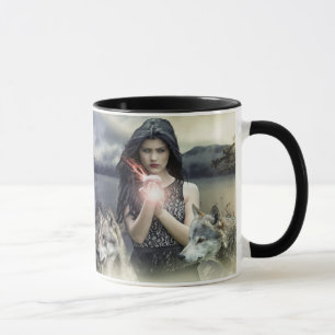 Spiritual Mystical Magical Woman & Wolves Quote Mug