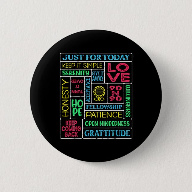 Spiritual Narcotics Anonymous Garden  2 Inch Round Button (Front)