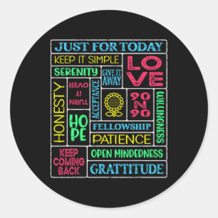 Spiritual Narcotics Anonymous Garden  Classic Round Sticker