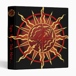 Spiritual Native Art Binder Personalized Sun Album