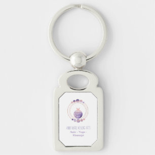 Spiritual New Age and Metaphysical Purple Pink Keychain