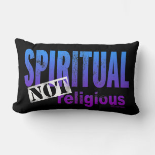 Spiritual, Not Religious - Funny Yoga Gift Black Lumbar Pillow