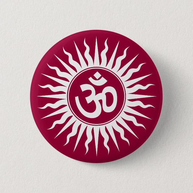 Spiritual Om 2 Inch Round Button (Front)