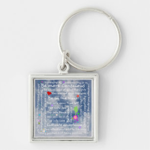 Spiritual positive affirmations keychain