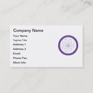 Spiritual Purple Native American Dream Catcher Business Card