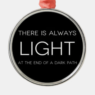 Spiritual Quote Metal Ornament