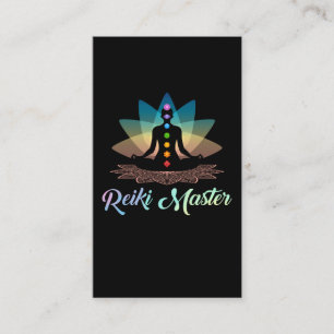 Spiritual Reiki Master Chakra Yoga Meditation Business Card