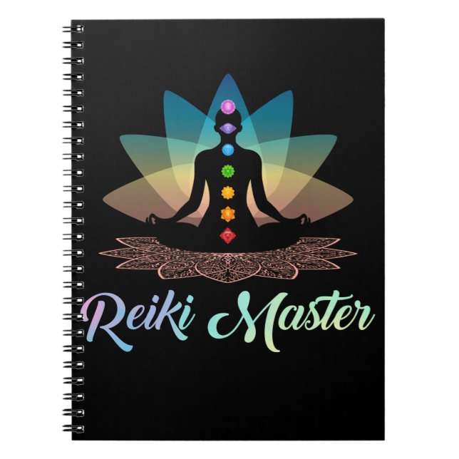 Spiritual Reiki Master Chakra Yoga Meditation Notebook (Front)