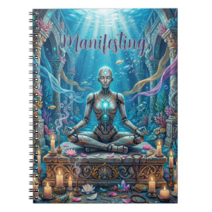 Spiritual Robot Spiral Photo Notebook