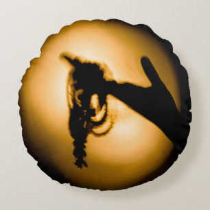 Spiritual Rosary Tasbeeh Art Round Pillow