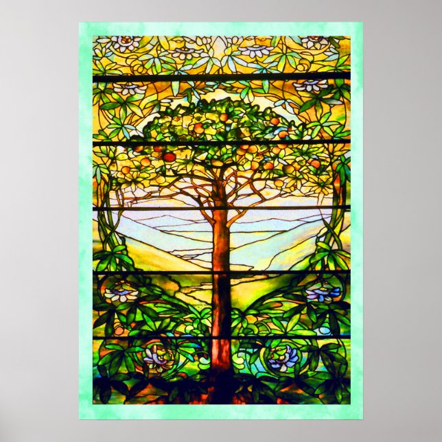 Spiritual Scenic Landscape Tiffany Window Poster (Front)