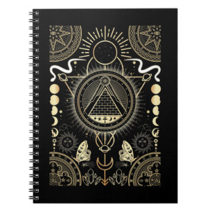 Spiritual Signs Moon Astrology Sun Stars Notebook