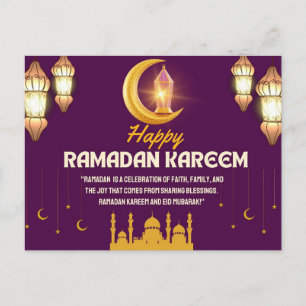 Spiritual Splendour: Illuminate Ramadan Kareem Holiday Postcard