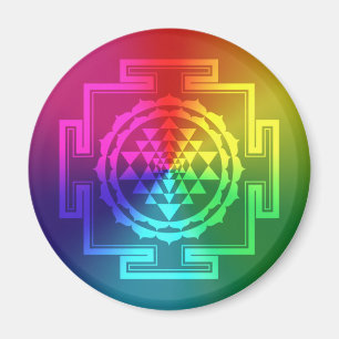 Spiritual Sri Yantra - Rainbow Magnet