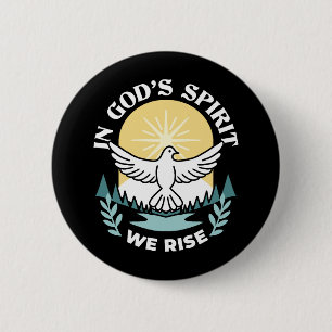 Spiritual Strength in God – Uplifting Christian 2 Inch Round Button