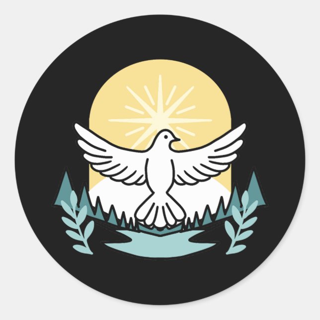 Spiritual Strength in God – Uplifting Christian Classic Round Sticker (Front)