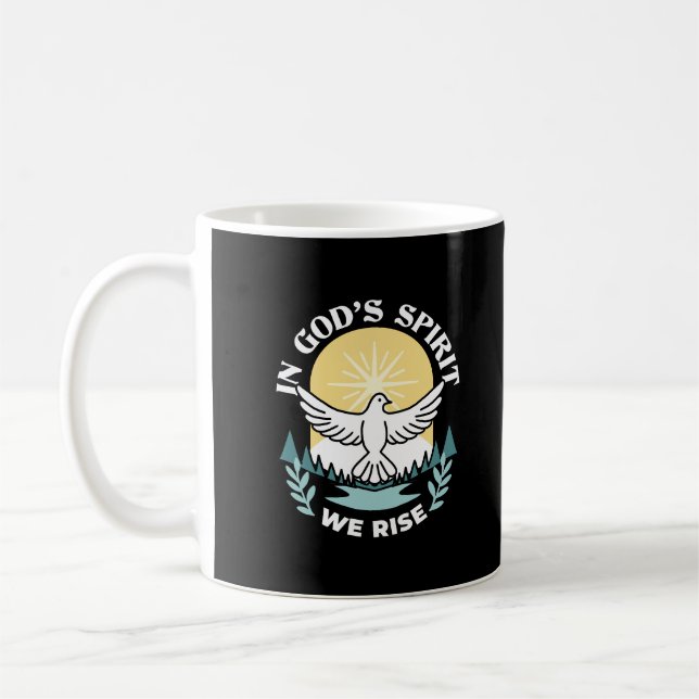Spiritual Strength in God – Uplifting Christian Coffee Mug (Left)