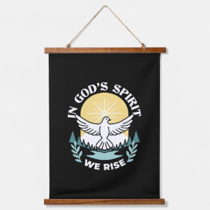 Spiritual Strength in God – Uplifting Christian Hanging Tapestry