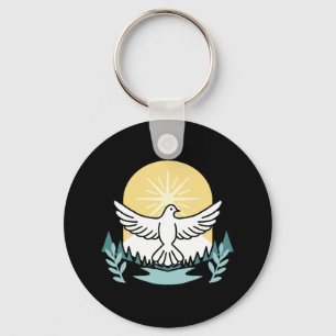 Spiritual Strength in God – Uplifting Christian Keychain