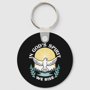 Spiritual Strength in God – Uplifting Christian Keychain