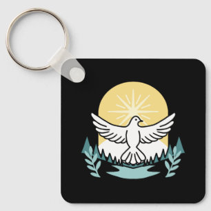 Spiritual Strength in God – Uplifting Christian Keychain