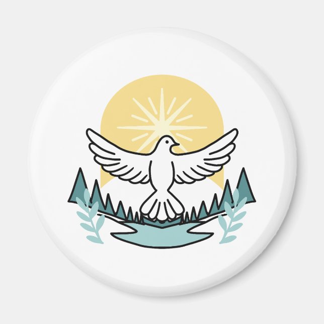 Spiritual Strength in God – Uplifting Christian Magnet (Front)