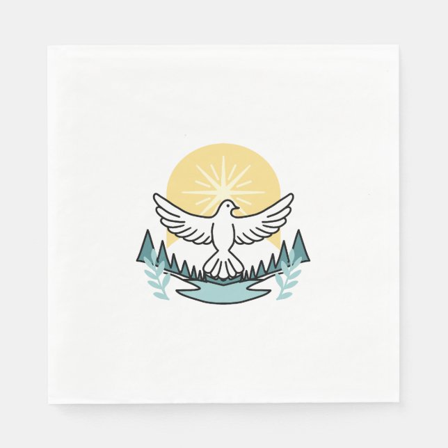 Spiritual Strength in God – Uplifting Christian Napkin (Front)