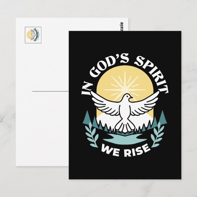 Spiritual Strength in God – Uplifting Christian Postcard (Front/Back)