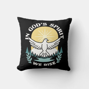 Spiritual Strength in God – Uplifting Christian Throw Pillow